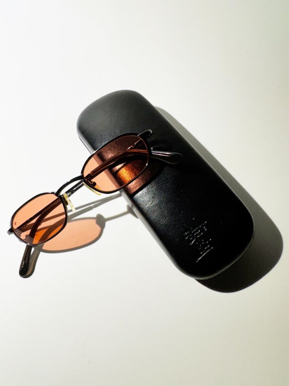 Stüssy Baxter Sunglasses Eyegear – Black / Orange Tint Lens (With Original Case)